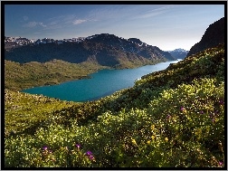 Jezioro, Góra, Norwegia, Besseggen